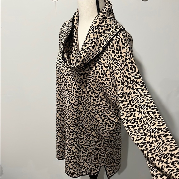 Leopard Print Cowl Neck Sweater - Picture 9 of 14